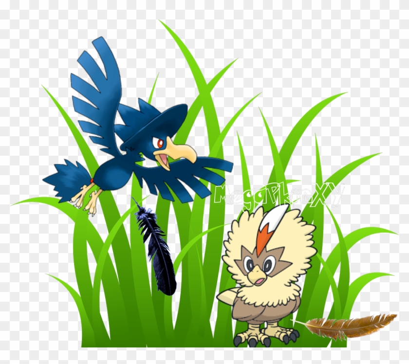 *find A Murkrow Feather In The Wild *find A Fletchling - Transparent Grass Clip Art - Png Download