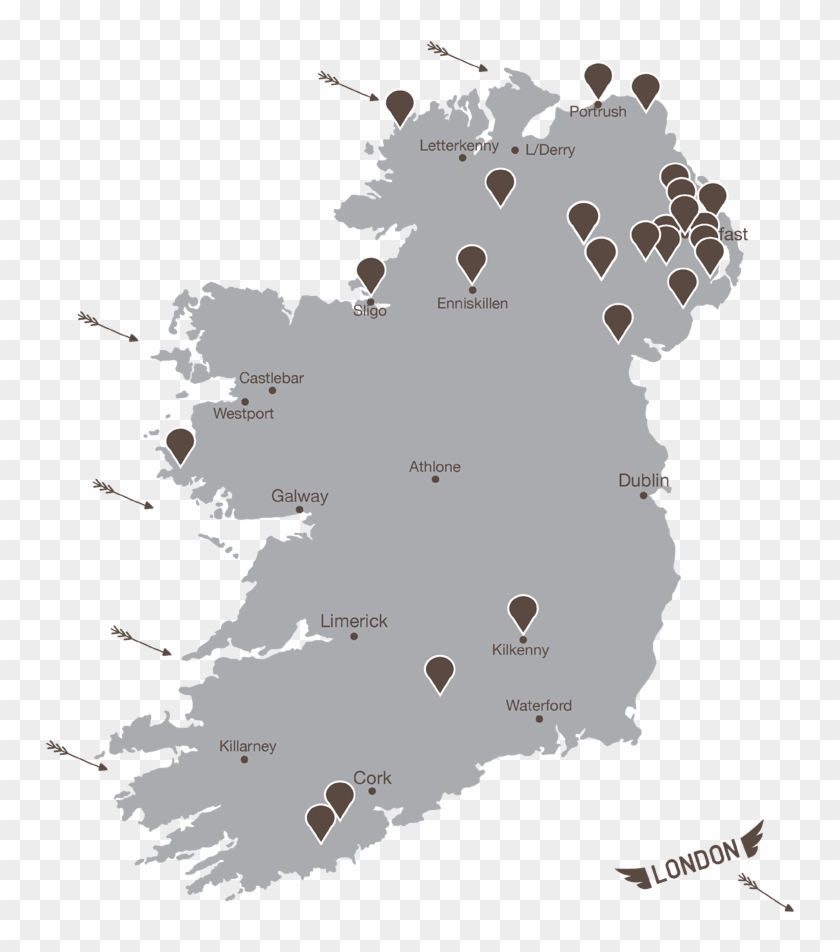 Republic Of Ireland - Map Of Ireland Transparent Background Clipart