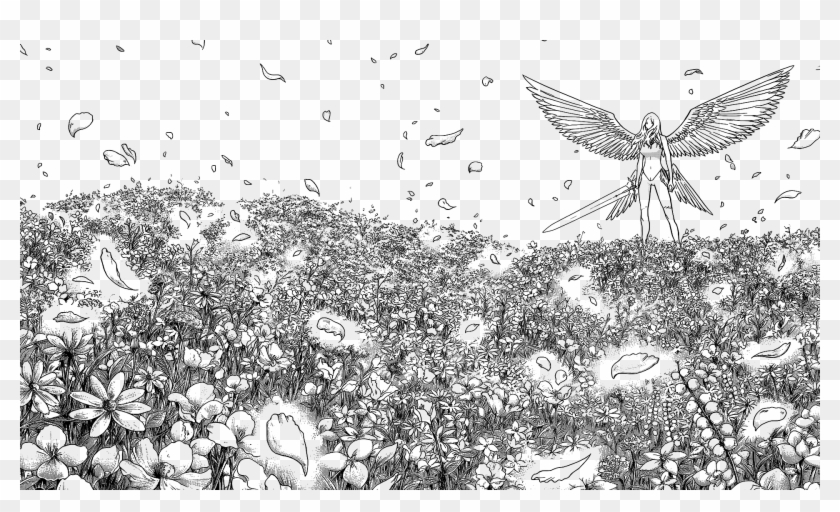 Anime Manga Monochrome Claymore - Claymore Manga Clipart