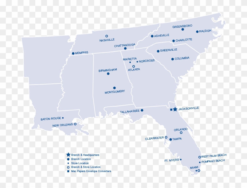 States Are In The Deep South Clipart