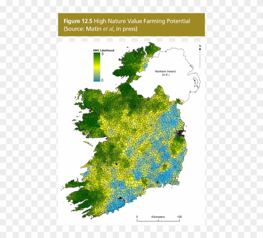 High Nature Value Farming Potential - Irish Civil War Map Clipart #4380850