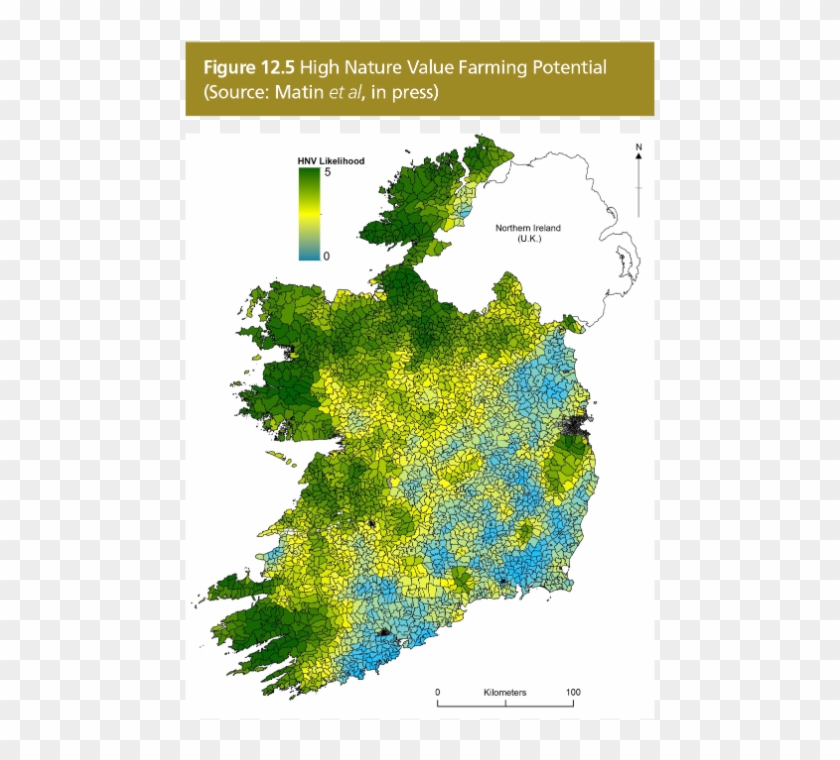High Nature Value Farming Potential - Irish Civil War Map Clipart