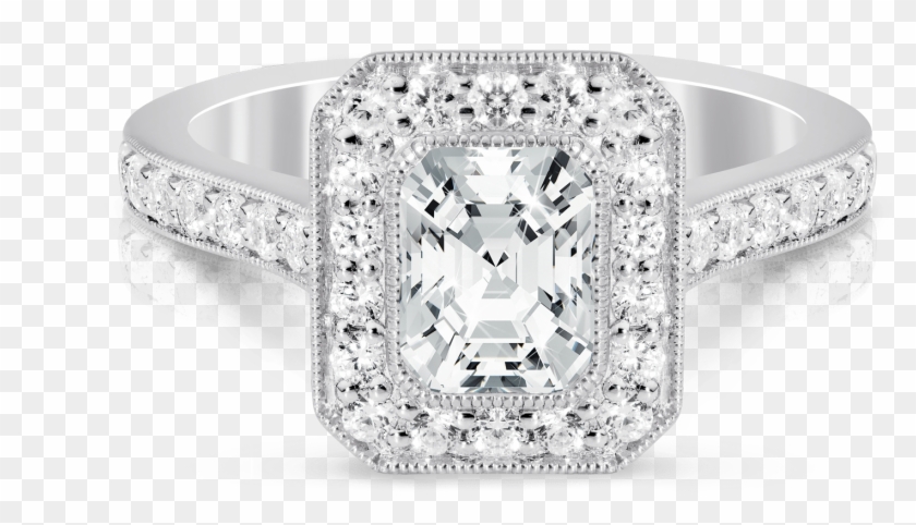 Vintage Engagement Rings With Double Halo Clipart #4382424