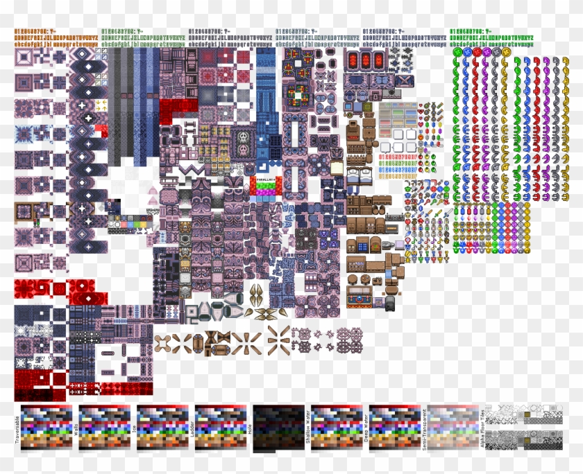 The "purple" Tileset Was Used In "map18" - Link To The Past Dungeon Tileset Clipart #4384447