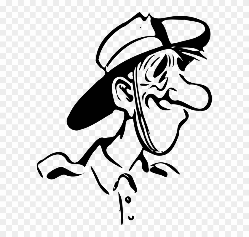 Man Cowboy Silly Sick Army Australia Australian - Cartoon Slouch Hat Clipart #4384739