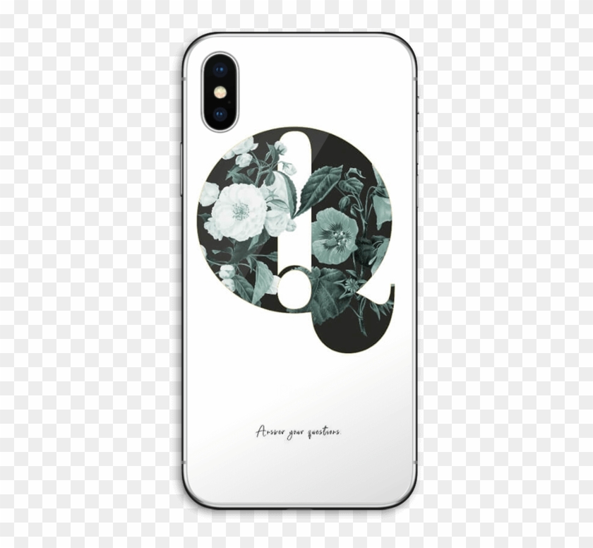 Flower Q Skin Iphone X - Mobile Phone Case Clipart #4385453