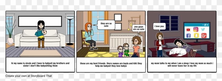 Babysitting - Cartoon Clipart