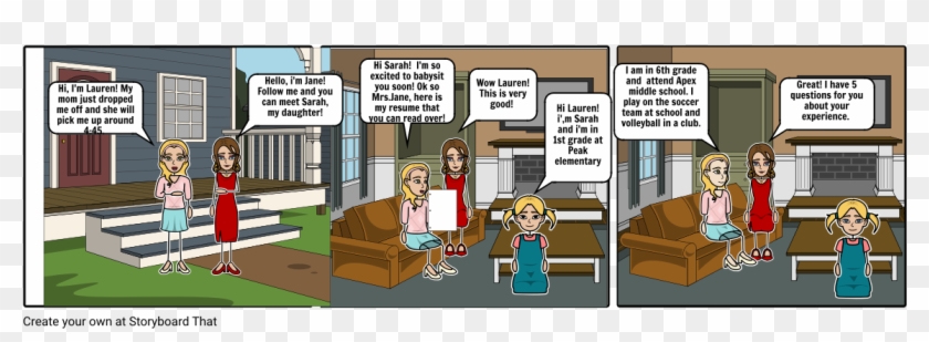 Babysitting - Cartoon Clipart