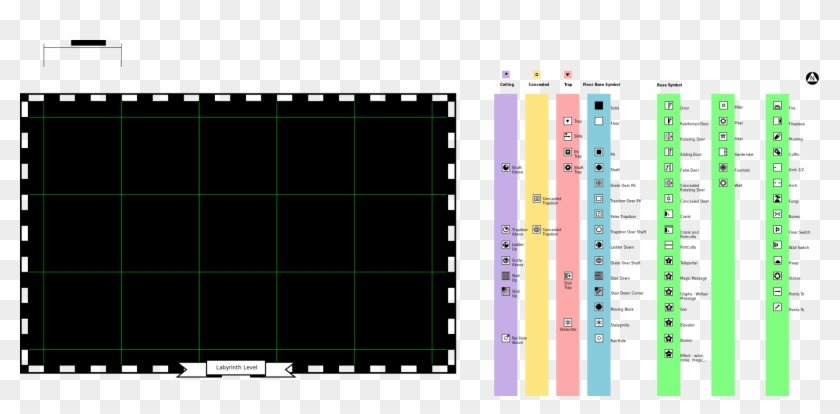 Goblyn Dungeon Map Template And Map Symbols - Torre Velasca Clipart #4386205