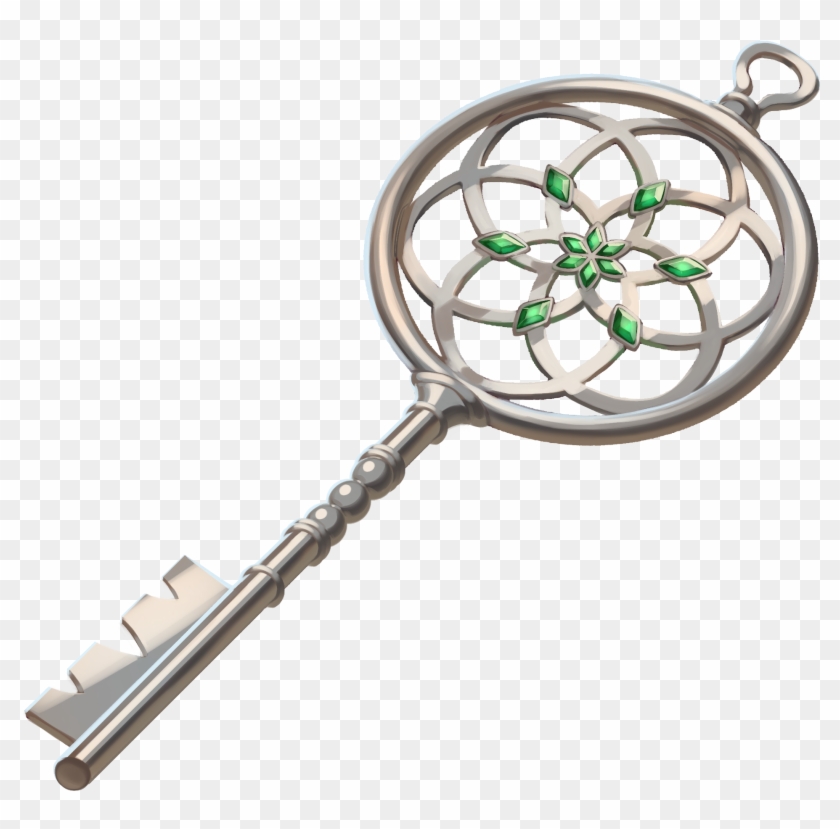 A Jeweled Key, Unusable On A Mortal's Door - Circle Clipart #4386425