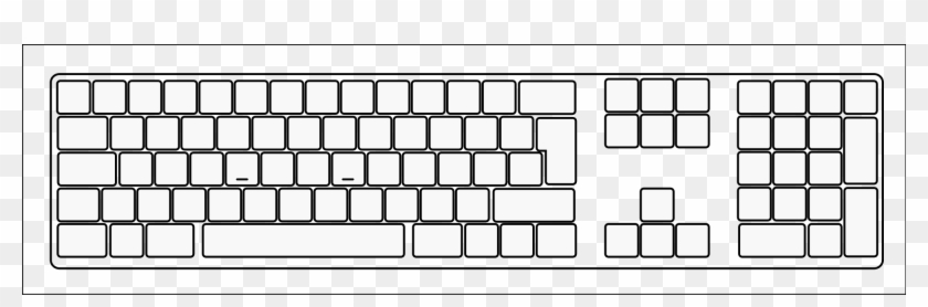 Keyboard Clipart Pdf - Computer Keyboard Blank Template - Png Download