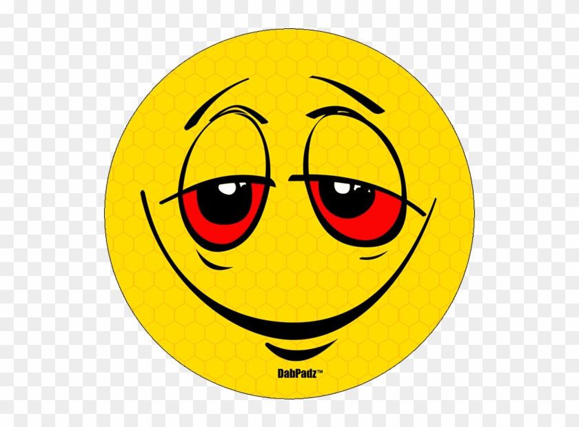Smiley Face Stoned Dab Pad - Happy 4 20 Funny Clipart