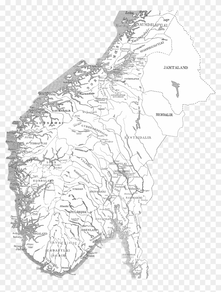 Kart Over Sør-noreg - Drawing Clipart #4388088