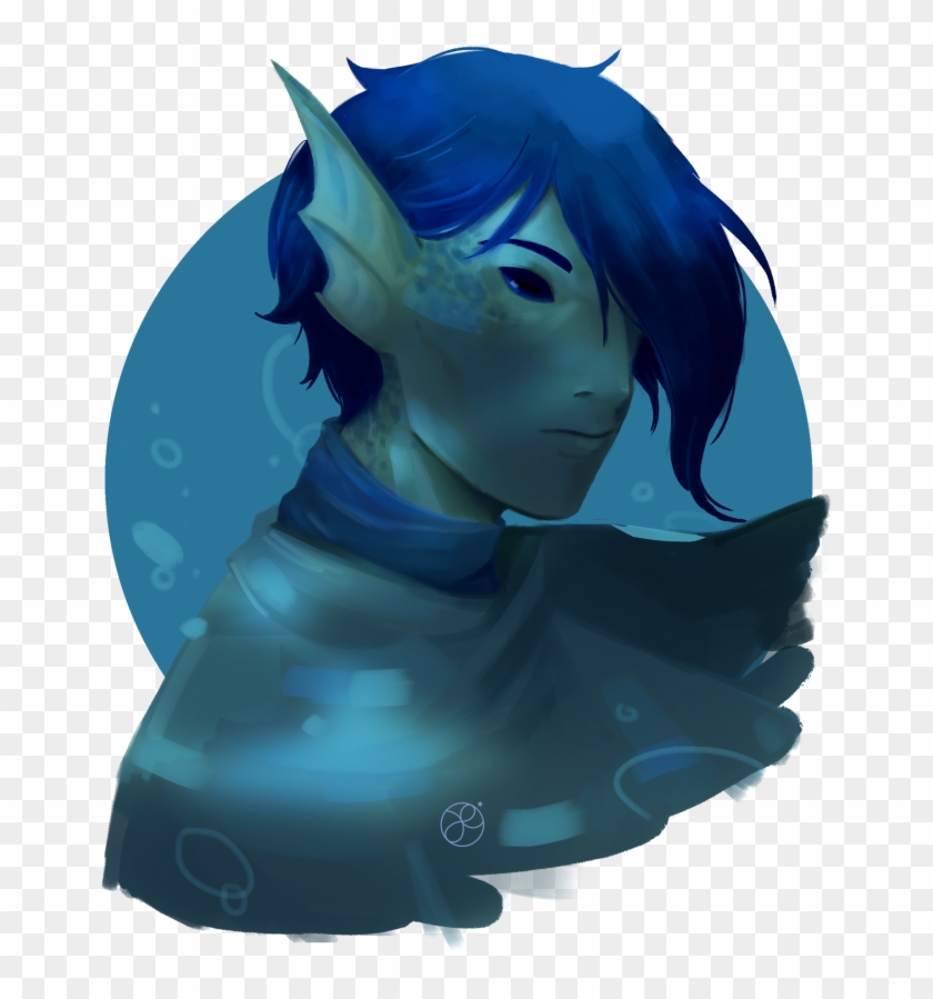 Water Genasi - Vile-character - Illustration Clipart #4388170