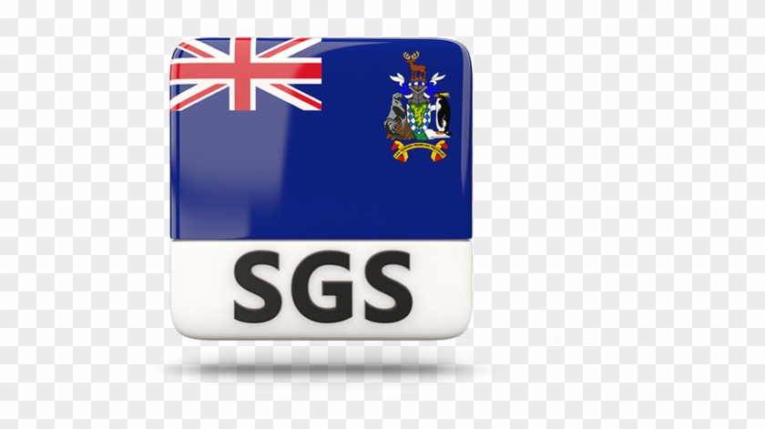 Square Icon With Iso Code - Bandera De Las Islas Georgias Del Sur Clipart