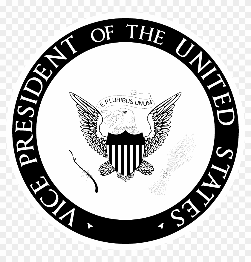 Us Vice President Seal Logo Black And White - Emblem Clipart #4389481