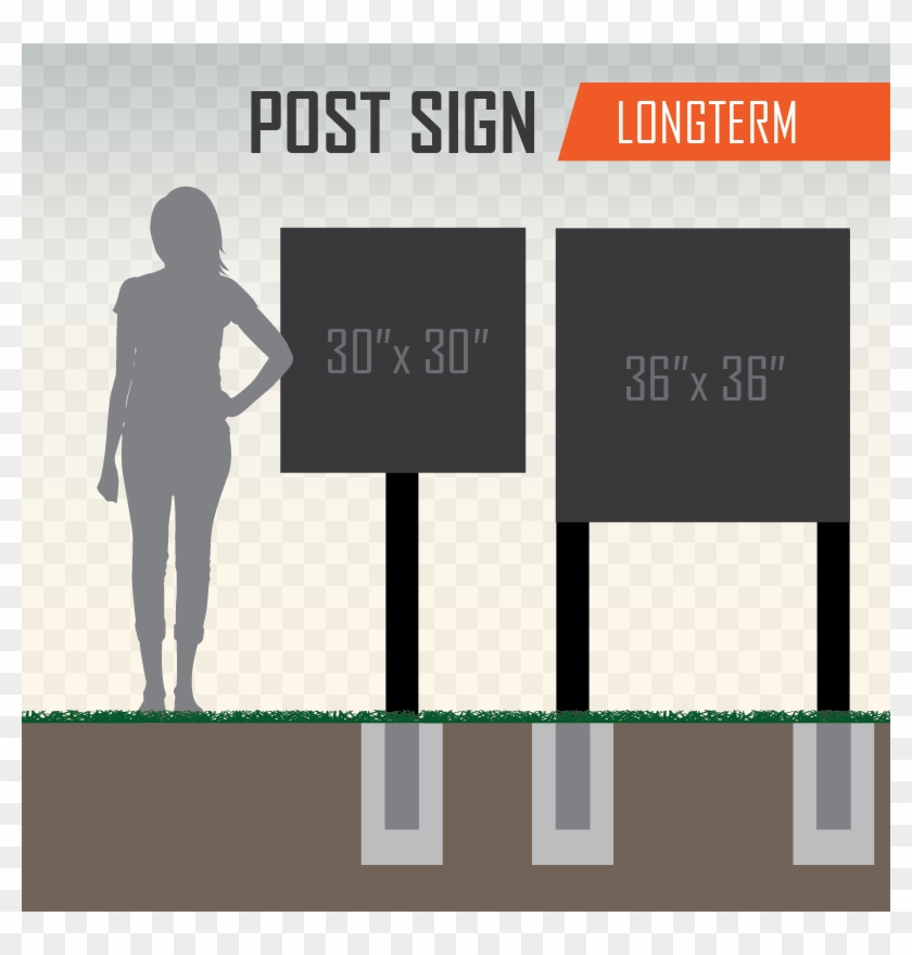 Post Sign Long Term - Sign Clipart #4390653