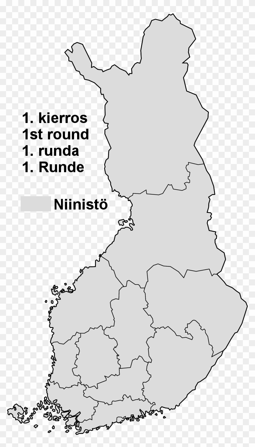 Finnish Presidential Election, 2018 Results By Constituency - Nokia In Finland Map Clipart #4390654