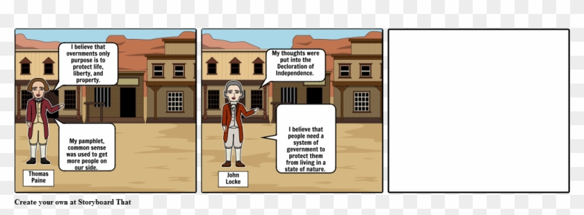 Thomas Paine And John Locke - Cartoon Clipart