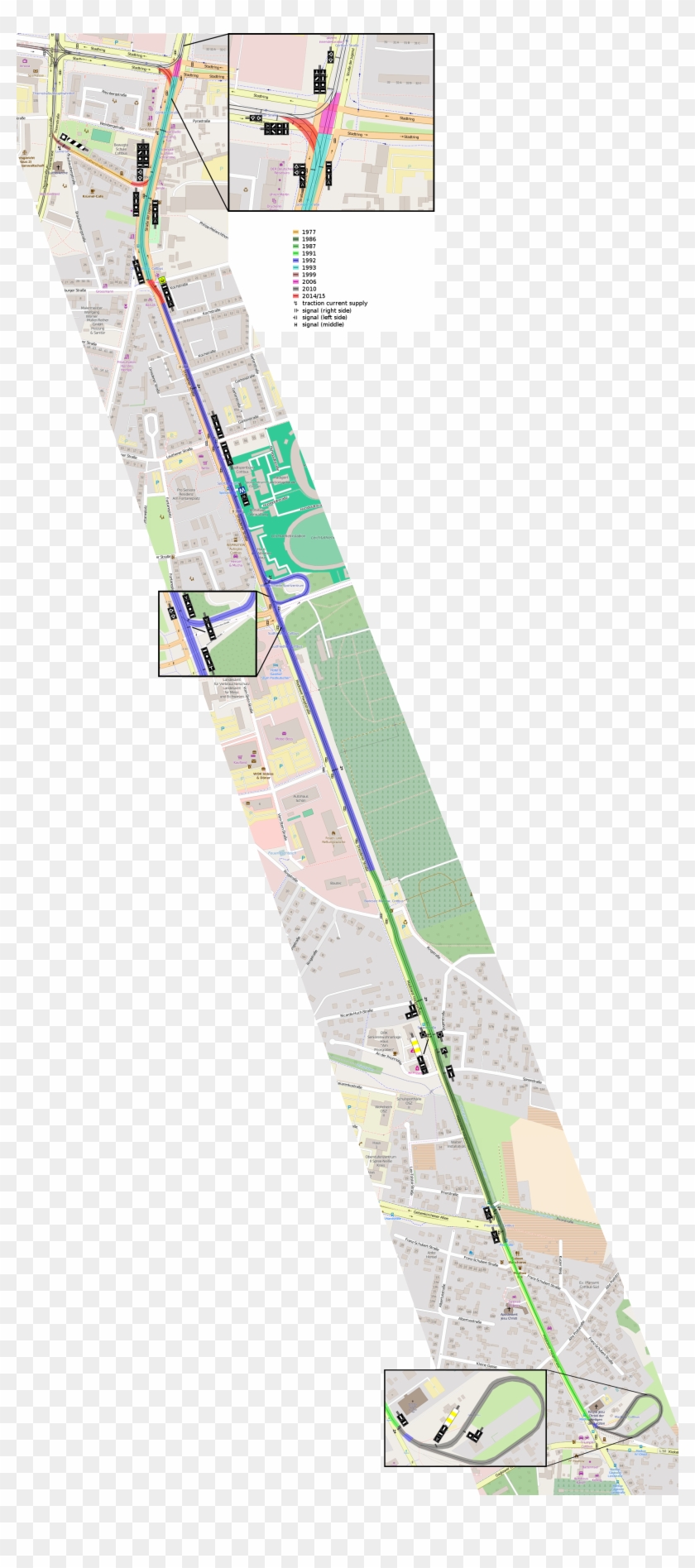 000 Stadtring-madlow Map And Signalling - Plan Clipart