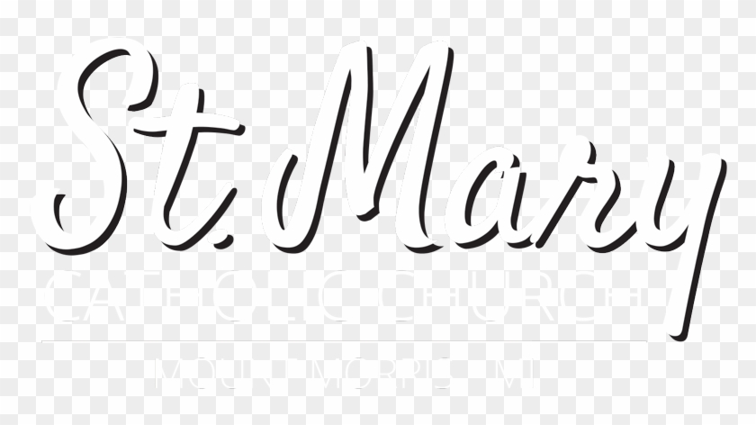 Mary Catholic Church - Calligraphy Clipart