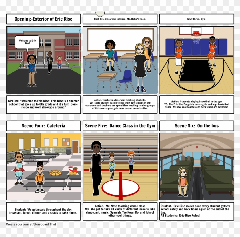 Erie Rise 5th Grade Storyboard - Cartoon Clipart