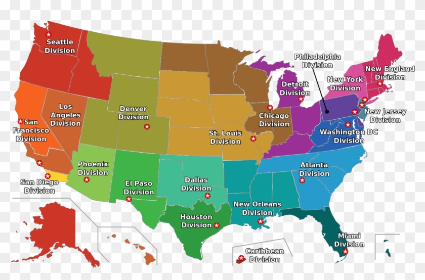 Drug Enforcement Administration - 9 Regions Of The Usa Clipart