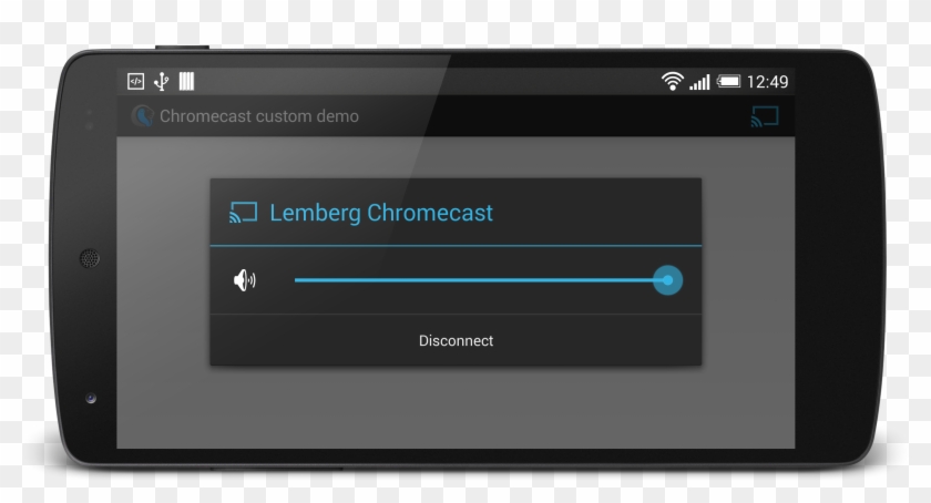 Connecting Chromecast Device - Mediaroutebutton Android Clipart