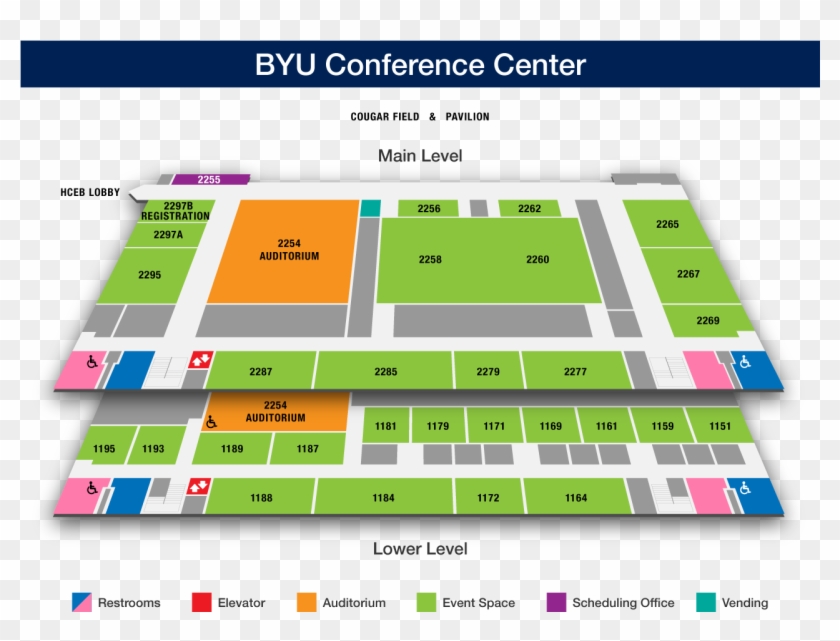 Byu Campus Map - Byu Conference Center Map Clipart #4394019