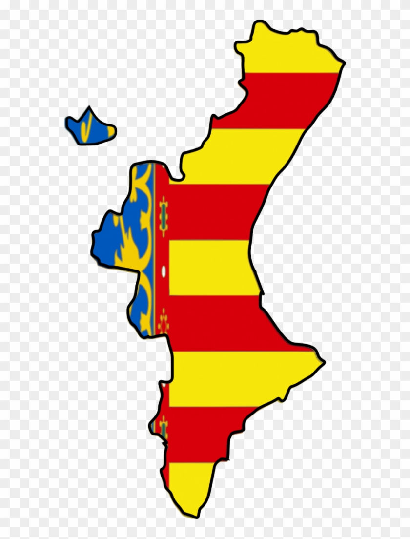 Comunidad Valenciana Png - Comunidad Valenciana Flag Map Clipart #4394500