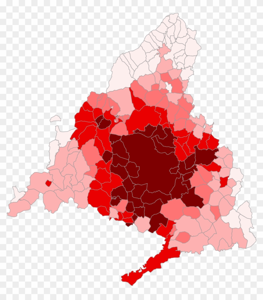 Densidad De Población De La Comunidad De Madrid - Densidad De Poblacion Comunidad De Madrid 2018 Clipart