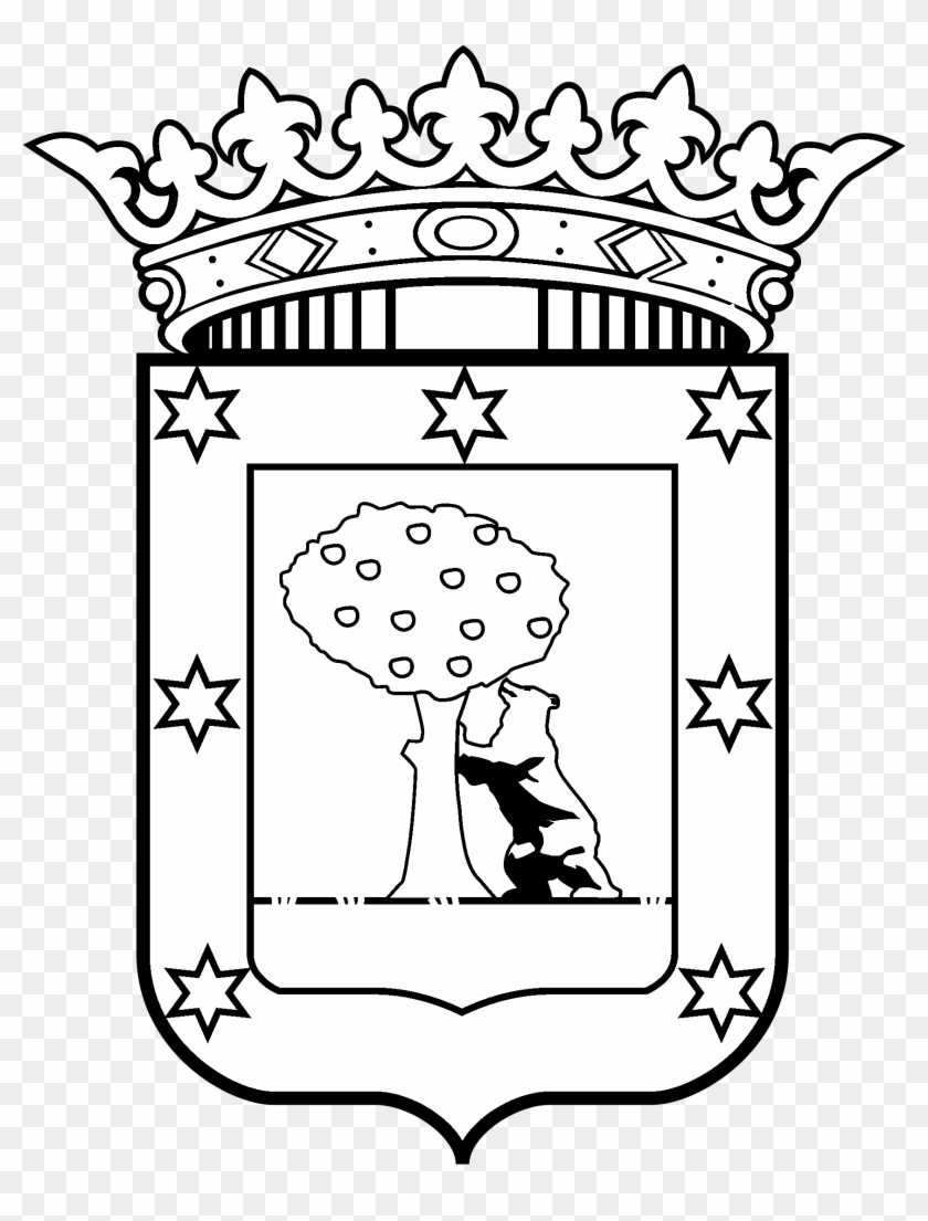 Comunidad De Madrid Logo Black And White - Cartoon Clipart #4394625