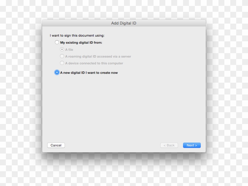 Choose "a New Digital Id I Want To Create Now" - Anti Mime Sniffing Header X Content Type Options Clipart
