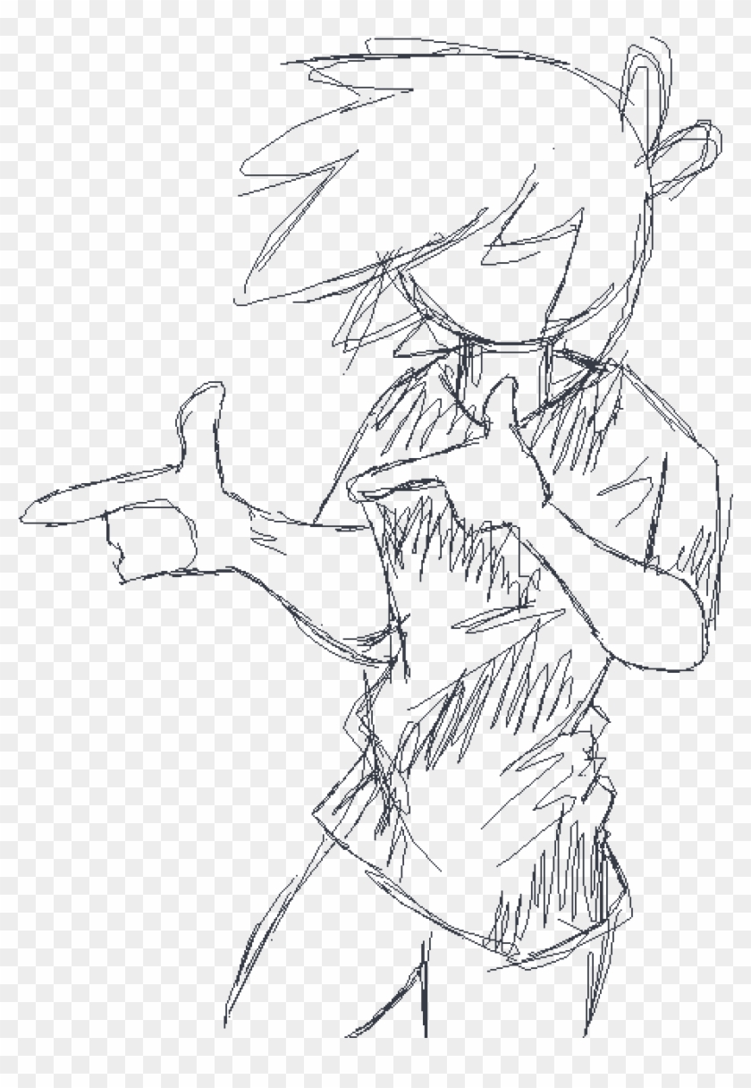 Finger~guns - Line Art Clipart
