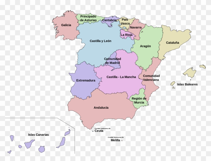 Comunidades Autónomas De España - Spain Is In Which Country Clipart