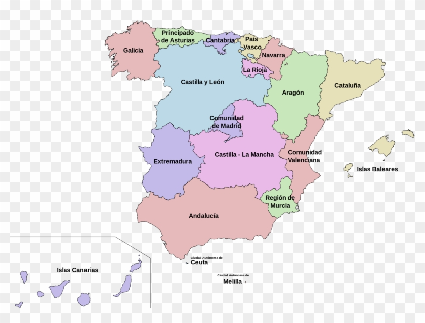 Comunidades Autónomas De España - Spain Is In Which Country Clipart #4395345