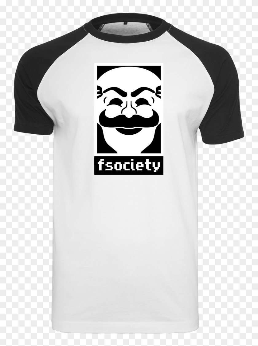 Lennart Fsociety T-shirt Raglan Tee White Clipart #4395684