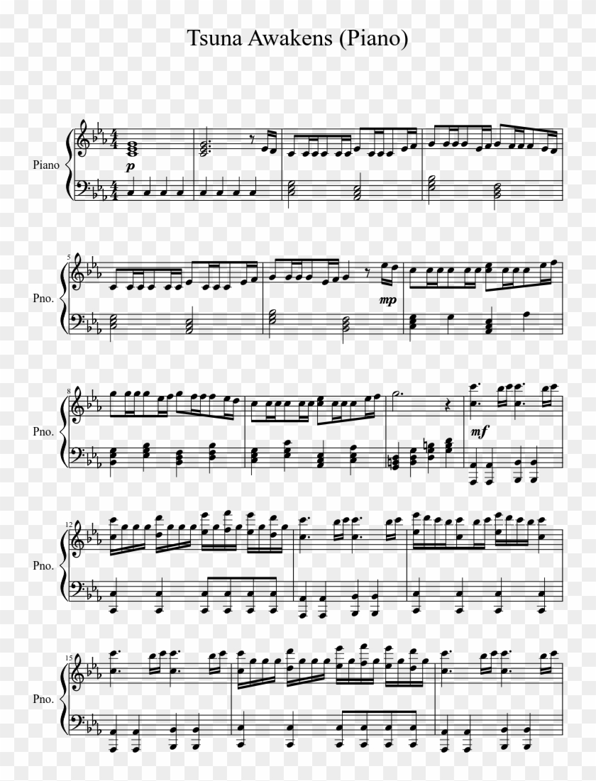 Tsuna Awakens Sheet Music 1 Of 3 Pages - Bts Save Me Music Sheet Clipart