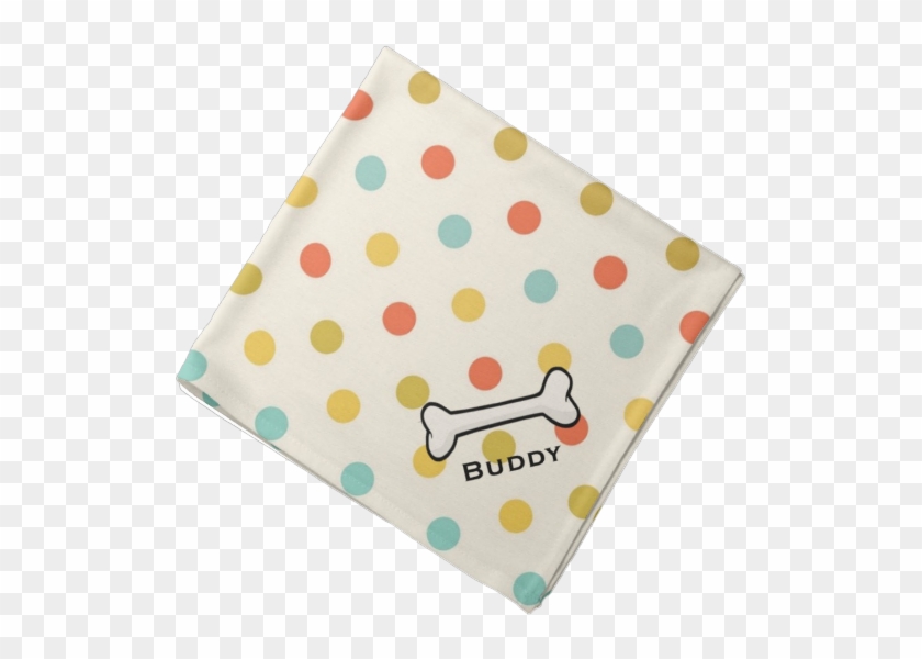 Dog's Vintage Polka Dot Custom Bandana - Polka Dot Clipart #4396514