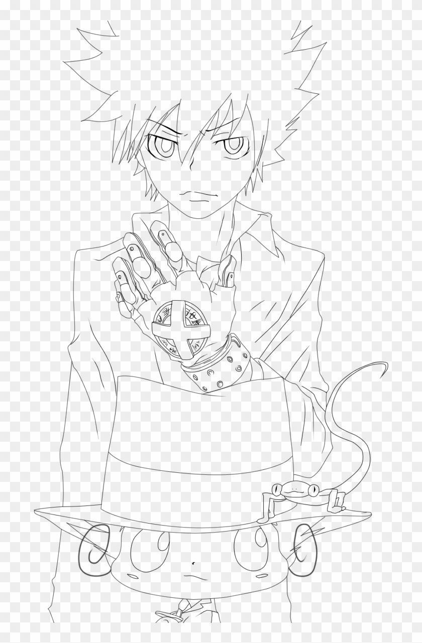 Tsuna And Reborn - Line Art Clipart