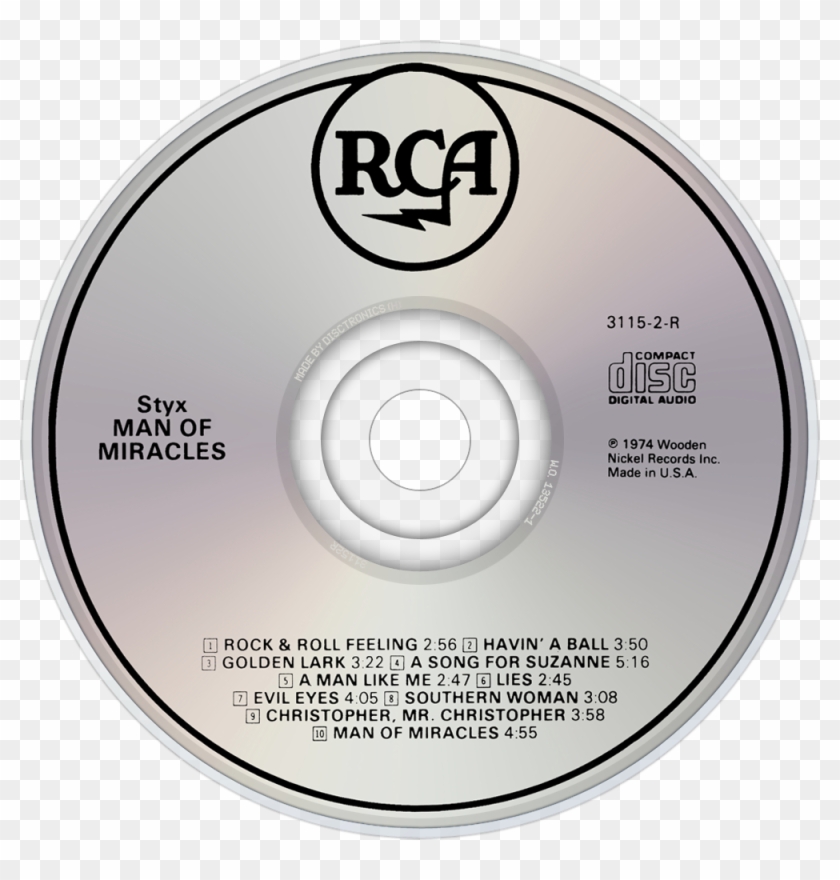 Styx Man Of Miracles Cd Disc Image - Cd Clipart #4397301