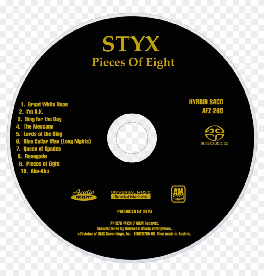 Styx Pieces Of Eight Cd Disc Image - Social Flight Clipart #4397567