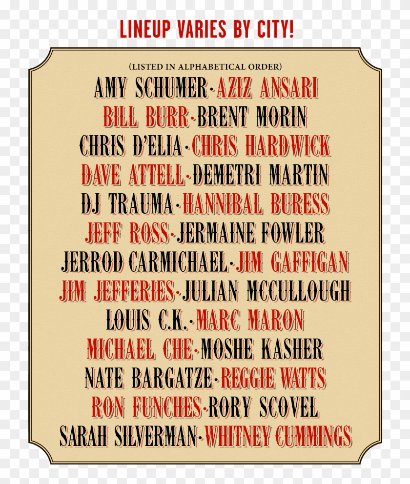 Oddball Fest Lineup - Calligraphy Clipart