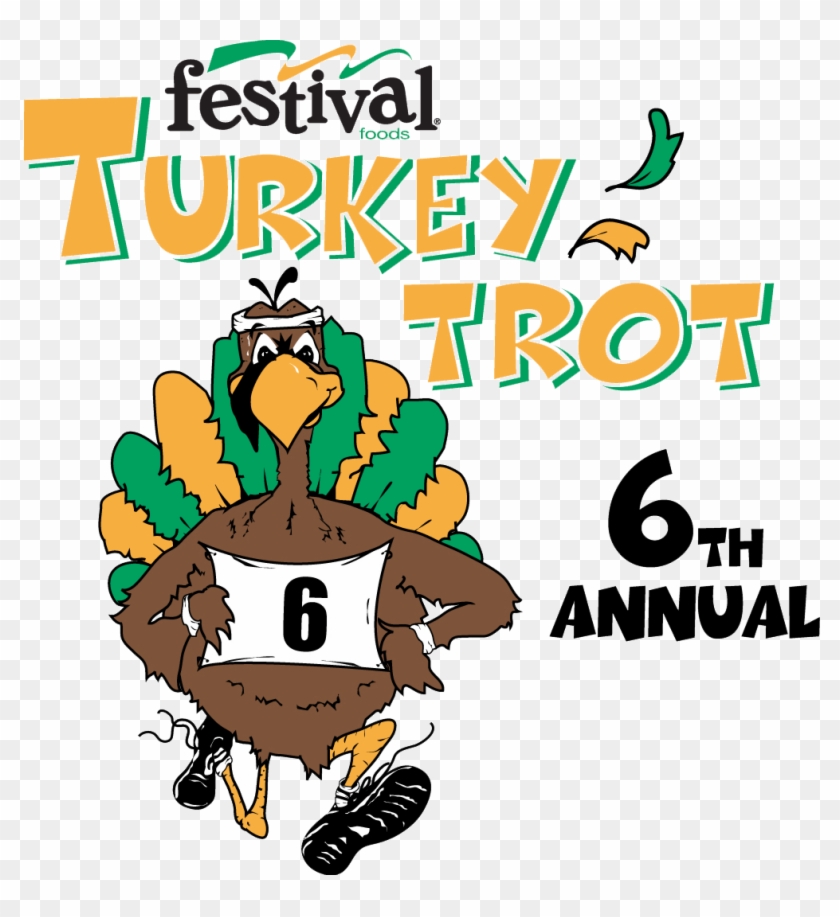 Running Turkey Trot Turkey Trot Logo - Festival Foods Clipart #4398664