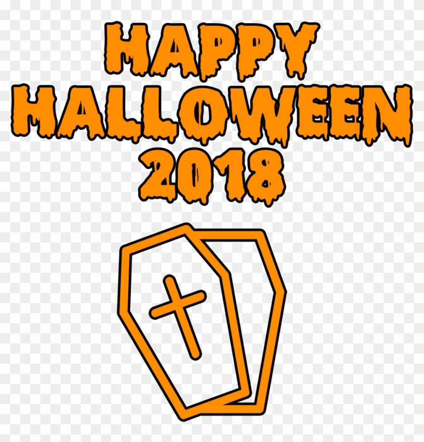 Download Happy Halloween 2018 Scary Coffin Bloody Font Clipart #440362