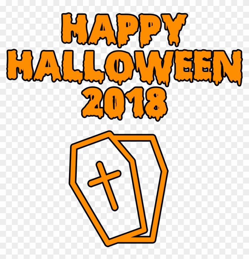 Download Happy Halloween 2018 Scary Coffin Bloody Font Clipart