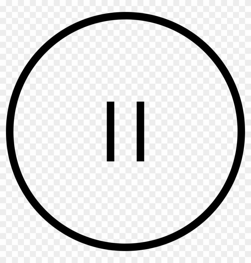 Pause Thin Rounded Button - Simbolo De Horario De Funcionamento Clipart