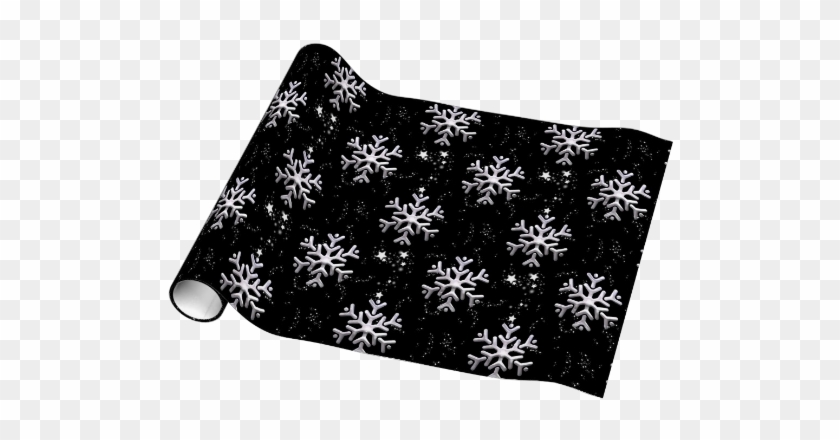 White Snowflakes On Black - Paisley Clipart