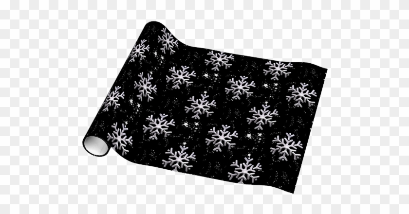 White Snowflakes On Black - Paisley Clipart #440583