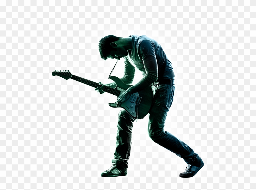 Guitar Player White Background Clipart
